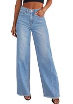 Calça PRETTYGARDEN Jeans Wide Leg Cintura Alta Baggy Azul 12 Calça PRETTYGARDEN Jeans Wide Leg Cintura Alta Baggy Azul 12
