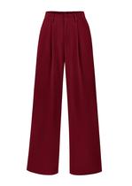 Calça PRETTYGARDEN Pantalona Vinho Cintura Alta M Calça PRETTYGARDEN Pantalona Vinho Cintura Alta M
