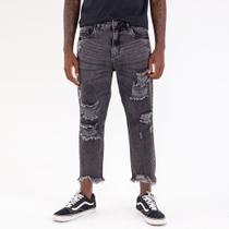 Calça Relaxed Cropped Jeans Rock e Soda Masculina Estilo Moda