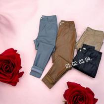 Calça Resinada/ Moda Feminina/Tendência/Plus Size