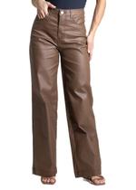 Calça Resinada Sawary Wide Leg -282514 - marrom 34
