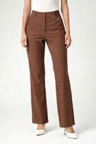 Calça Reta Alma Feminina Cintura Alta Sofisticada Cores:MarromTamanhos:42 Calça Reta Alma Feminina Cintura Alta Sofisticada Cores:MarromTamanhos:42
