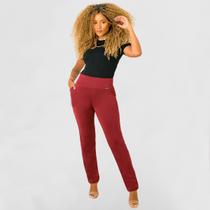 Calça Reta Feminina com Bolso Moda Casual Social do P ao GG