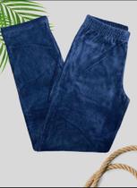 Calça Reta Feminina de Veludo Cotelê Cintura Alta e Confortável