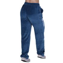 Calça reta feminina plush cós alto cadarço e bolsos orbis