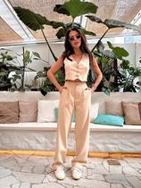 Calça reta glow sal