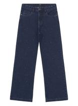 Calça Reta Jeans Enfim 1000134225 Feminina Com Tachas Cintura Alta T. 38/46 Calça Reta Jeans Enfim 1000134225 Feminina Com Tachas Cintura Alta T. 38/46