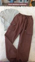 Calça reta jogger fem. moletom antilope Calça reta jogger fem. moletom antilope