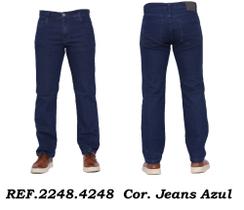 Calça Reto Masculino Jeans Elastano Tradicional Plus Malloy