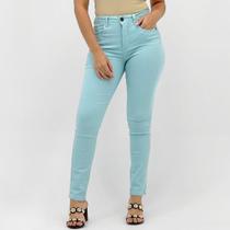 Calça Reverso Cigarrete Chapa Barriga em Sarja Feminina