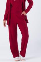 Calça Ribana Canelada Bolso Faca Funcional com Elástico na Cintura Bordô Mara Calça Ribana Canelada Bolso Faca Funcional com Elástico na Cintura Bordô Mara