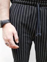 Calça Risca de Giz Feminina com Elástico - Vários Tamanhos