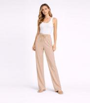 Calça Risca De Giz Feminina Em Air Flow Renaluci Bege Calça Risca De Giz Feminina Em Air Flow Renaluci Bege