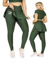 Calça Saia Legging Com Bolso Tapa Bumbum Moda Fitness Evangélica Treino Academia The Start