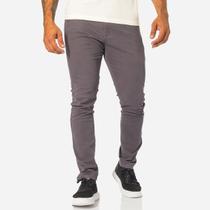 Calça Sarja Alfaiataria Masculina Com Elastano Slim Cinza - Zafina