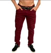 calça sarja basica masculina bolso chapado