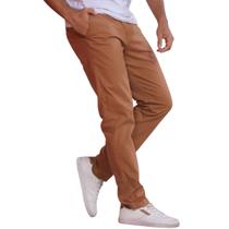 Calça Sarja Bolso Embutido Bolso Faca Sport Fino Social Masculino