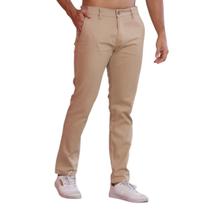 Calça Sarja Bolso Embutido Bolso Faca Sport Fino Social Masculino