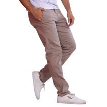 Calça Sarja Bolso Embutido Bolso Faca Sport Fino Social Masculino