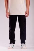 Calça Sarja Cargo Preto Masculina