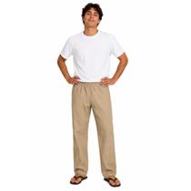 Calça Sarja CDP sem Bolsos Caqui Cadeia Detento Presidio Jumbo
