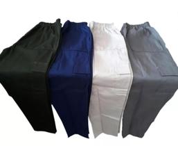 Calça Sarja Colorida Trabalho Pesca Campo Aventura Kit C/3 Calça Sarja Colorida Trabalho Pesca Campo Aventura Kit C/3