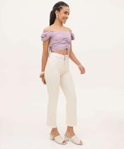 Calça Sarja Flare Cropped Feminina Bolsos-41044 Calça Sarja Flare Cropped Feminina Bolsos-41044