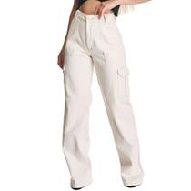 Calça Sarja HNO Jeans Cargo Off White