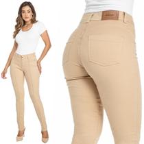 Calça Sarja HNO Skinny Color Bege Premium