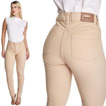 Calça Sarja HNO Skinny Color Bege Premium
