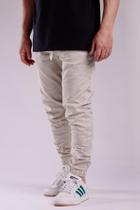 Calça Sarja Jogger Bege Claro Masculina