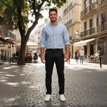 Calça Sarja Masculina Calca Masculino Com Lycra Elastano Modelo Esporte Fino