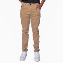 Calça Sarja Masculina Max Denim Slim Básica Caqui Calça Sarja Masculina Max Denim Slim Básica Caqui