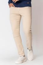Calça Sarja Masculina Skinny Básica Five Polo Wear Areia