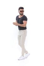 Calça Sarja Masculina Slim Fit Com Lycra Bolso Faca Várias Cores