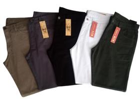 Calça Sarja Masculina Tradicional 100% algodão