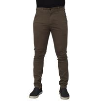 Calça Sarja Masculino Alfaiataria Sport Fino Verde Militar - RR.MODAS