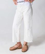 Calça Sarja Pantacourt Infantil Bordado Tam 4 a 8 Off -30032 Calça Sarja Pantacourt Infantil Bordado Tam 4 a 8 Off -30032