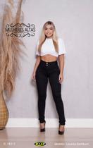 Calça Sarja Preta Lycra Skinny, Mulheres Altas, Ri19 SKU 994228