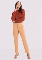 Calça Sarja Reta Cintura Alta Chapa Barriga Lunender 20853