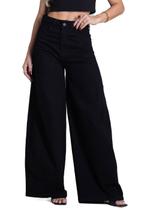 Calça Sarja Sawary Balloon - 283027 - preta 42 Calça Sarja Sawary Balloon - 283027 - preta 42