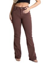 Calça Sarja Sawary Boot Cut - 281311 - marrom 46 Calça Sarja Sawary Boot Cut - 281311 - marrom 46