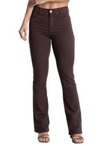 Calça Sarja Sawary Boot Cut - 283442 MARROM 36