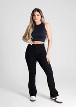 Calça Sarja Sawary Boot Cut Petit 281137 Preta Calça Sarja Sawary Boot Cut Petit 281137 Preta