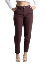 Calça Sarja Sawary Mom - 281212 - marrom escuro 34 Calça Sarja Sawary Mom - 281212 - marrom escuro 34