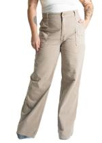 Calça Sarja Sawary Plus Size Wide Leg - 281486 - CAQUI ESCURO 48