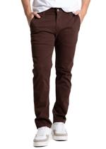 Calça Sarja Sawary Slim - 281528 - marrom 48 Calça Sarja Sawary Slim - 281528 - marrom 48
