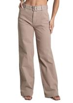 Calça Sarja Sawary Wide Leg - 277998 - Areia 48 Calça Sarja Sawary Wide Leg - 277998 - Areia 48
