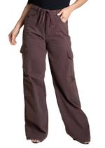 Calça Sarja Sawary Wide Leg - 279524 Marrom