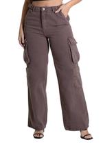 Calça Sarja Sawary Wide Leg - 279950 - 42